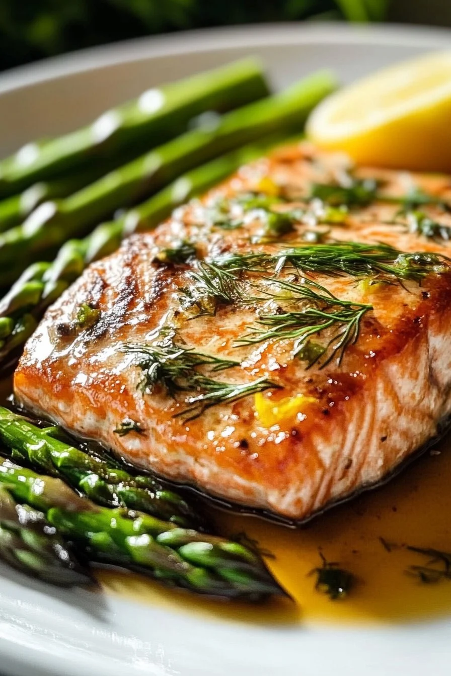 Dill-Roasted Salmon with Asparagus
