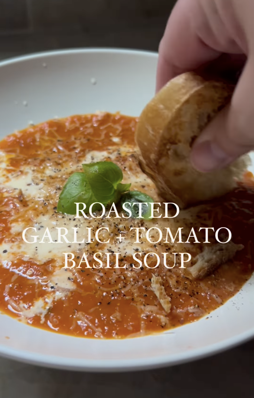 Tomato-Basil Stew with Roasted Garlic