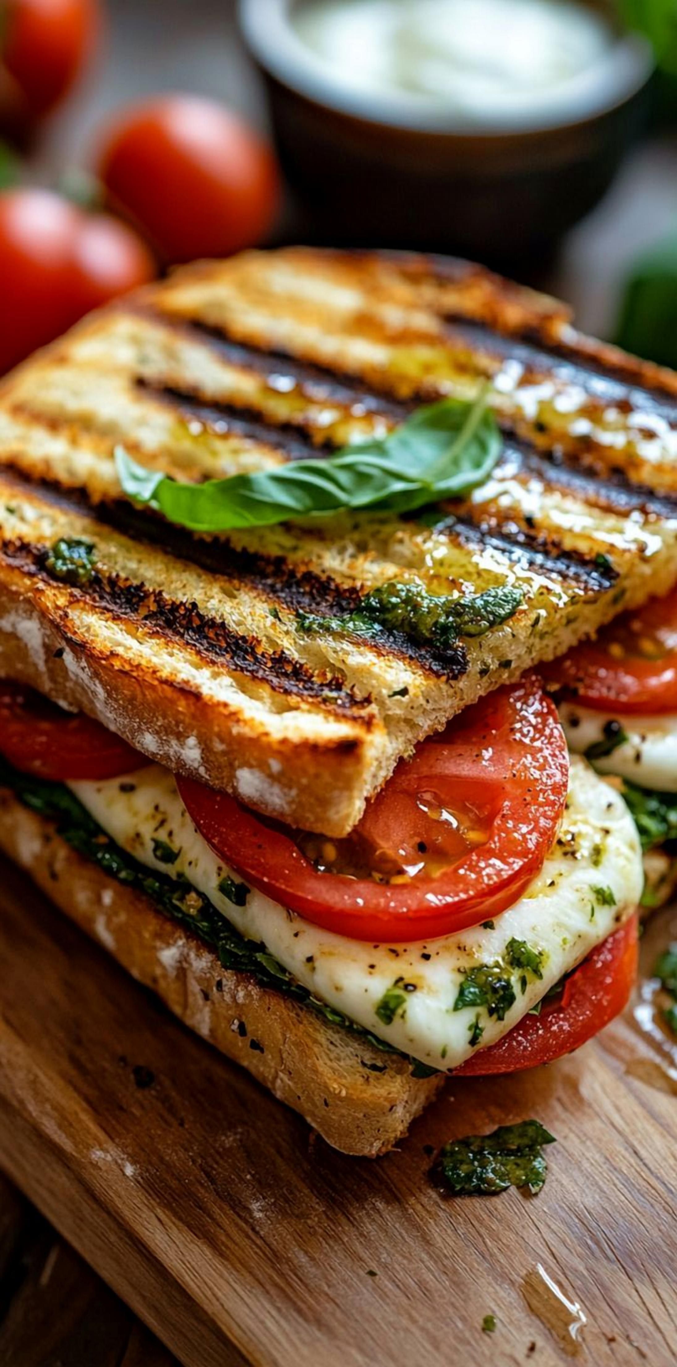 Roma Street Food Panini with Tomato and Mozzarella