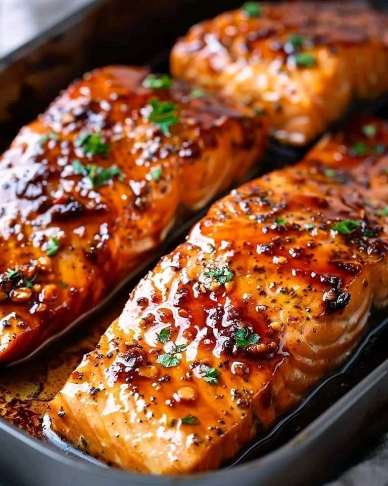 Honey-Glazed Salmon with Caramelized Onions