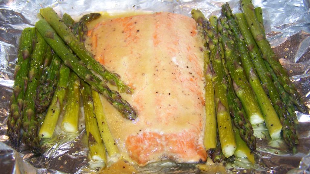 One-Pan Honey Mustard Salmon with Asparagus
