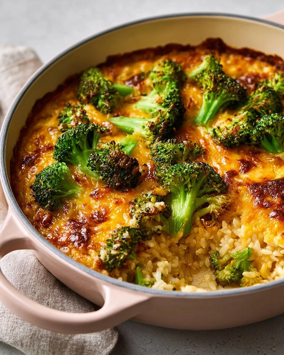 Cheddar Broccoli and Rice Skillet