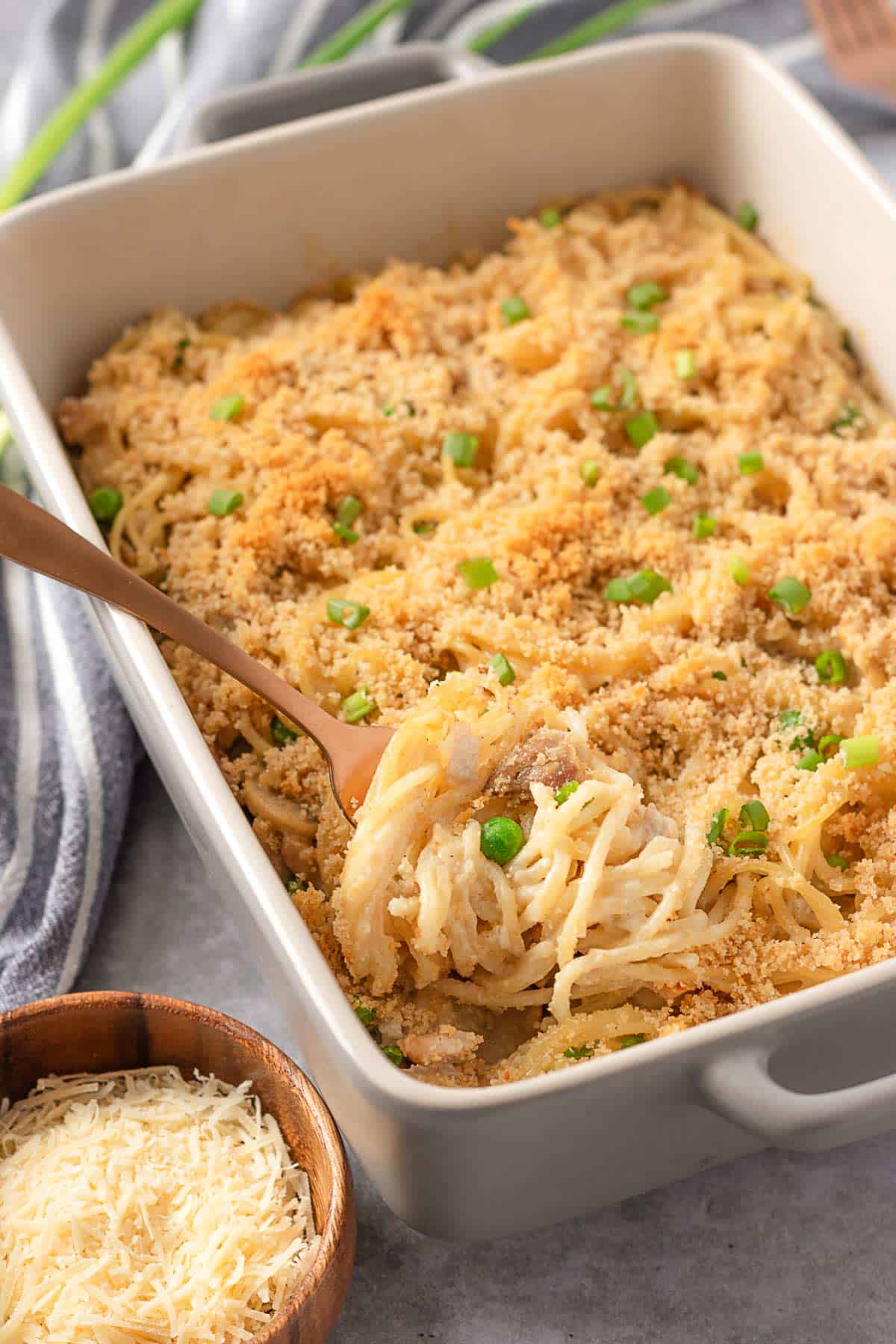 Mushroom-Zucchini Chicken Pasta Bake