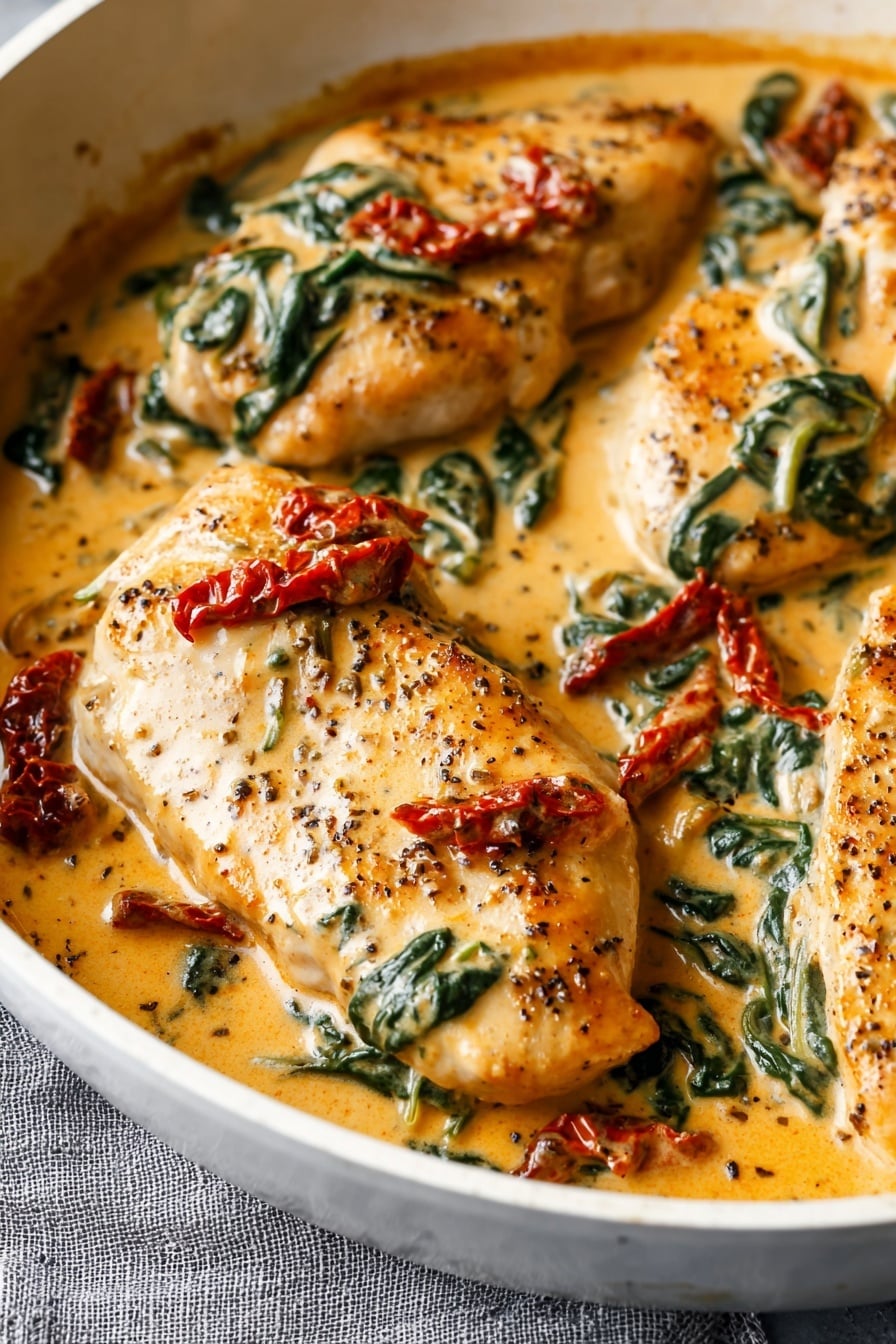 One-Pan Tuscan Herb Chicken with Sun-Dried Tomatoes