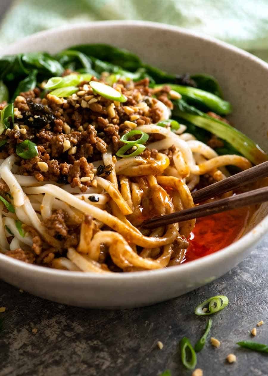 Dan Dan Noodles with Sichuan Peppercorns and Pork