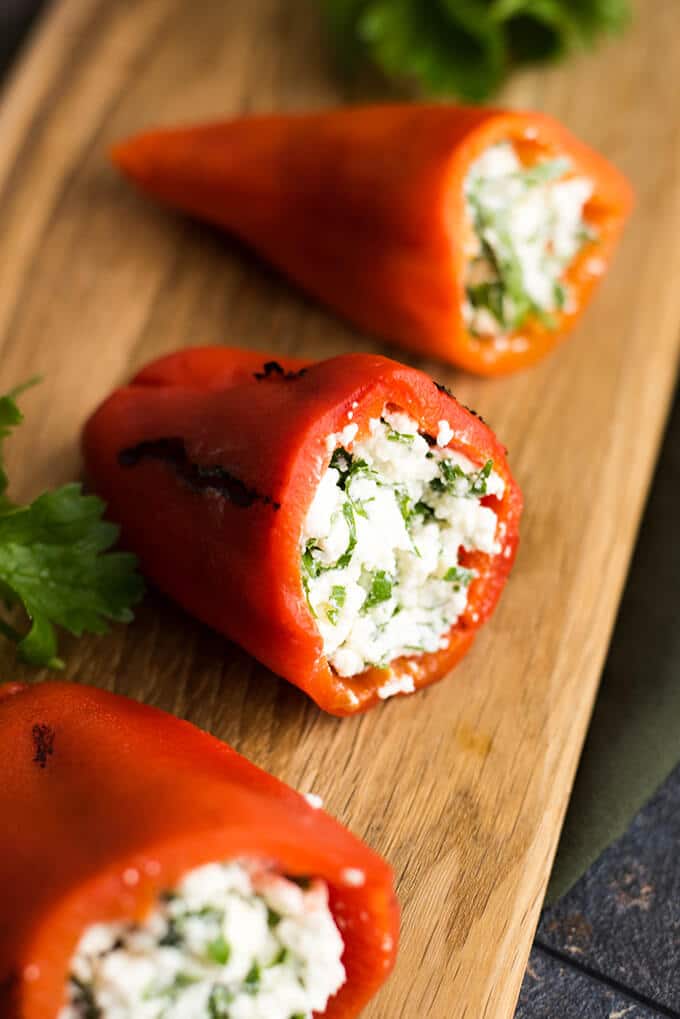 Herbed Feta and Tomato Stuffed Bell Peppers