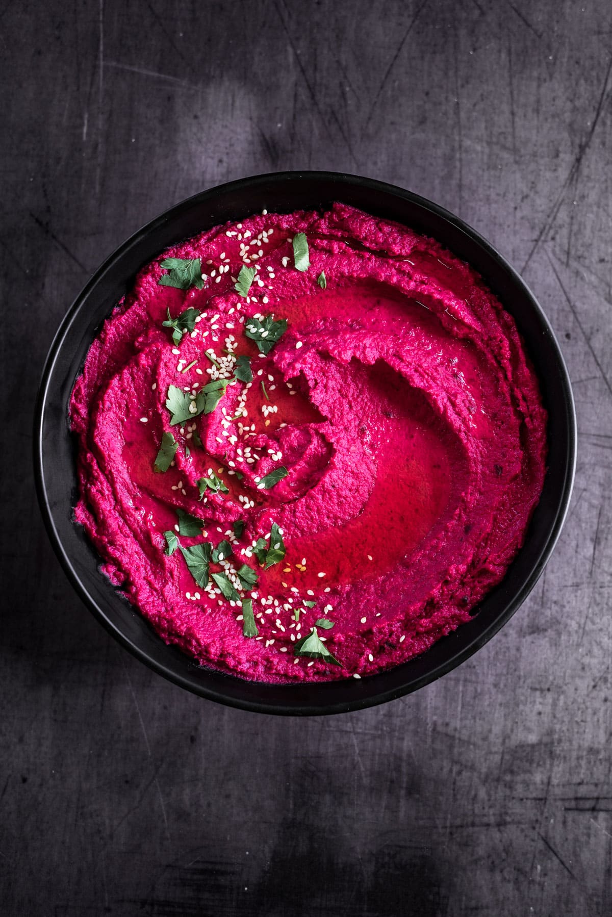 Tahini and Roasted Beetroot Dip