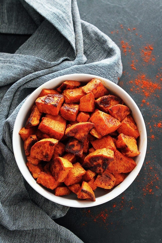 Smoked Paprika Baked Sweet Potatoes