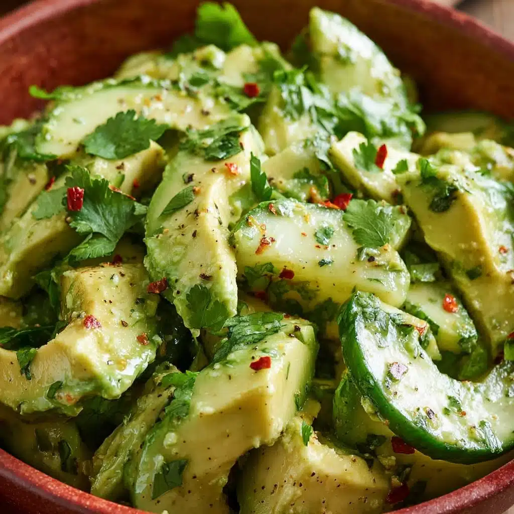 Avocado-Cucumber Salad with Hemp Seed Dressing