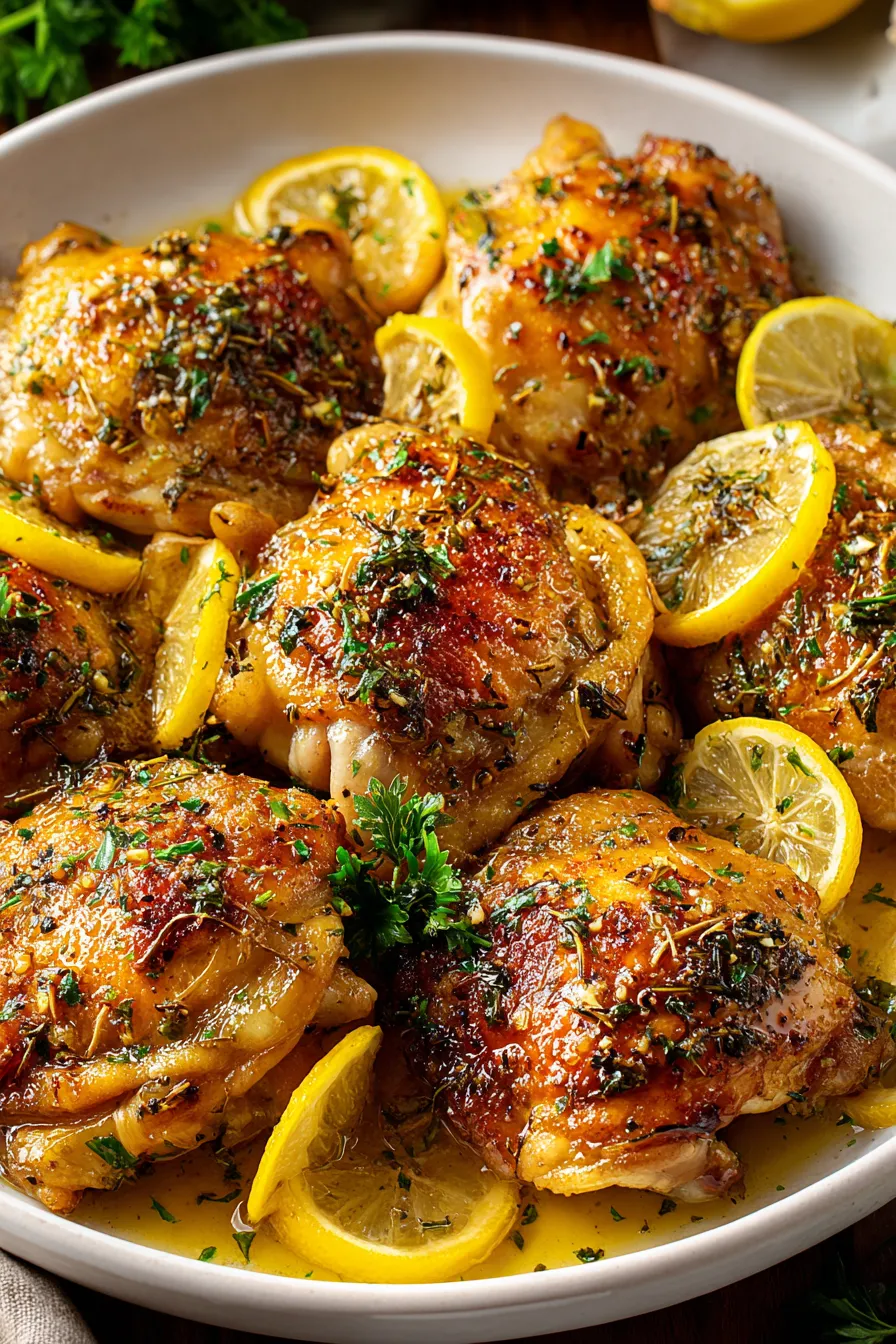 Lemon-Glazed Chicken Thighs