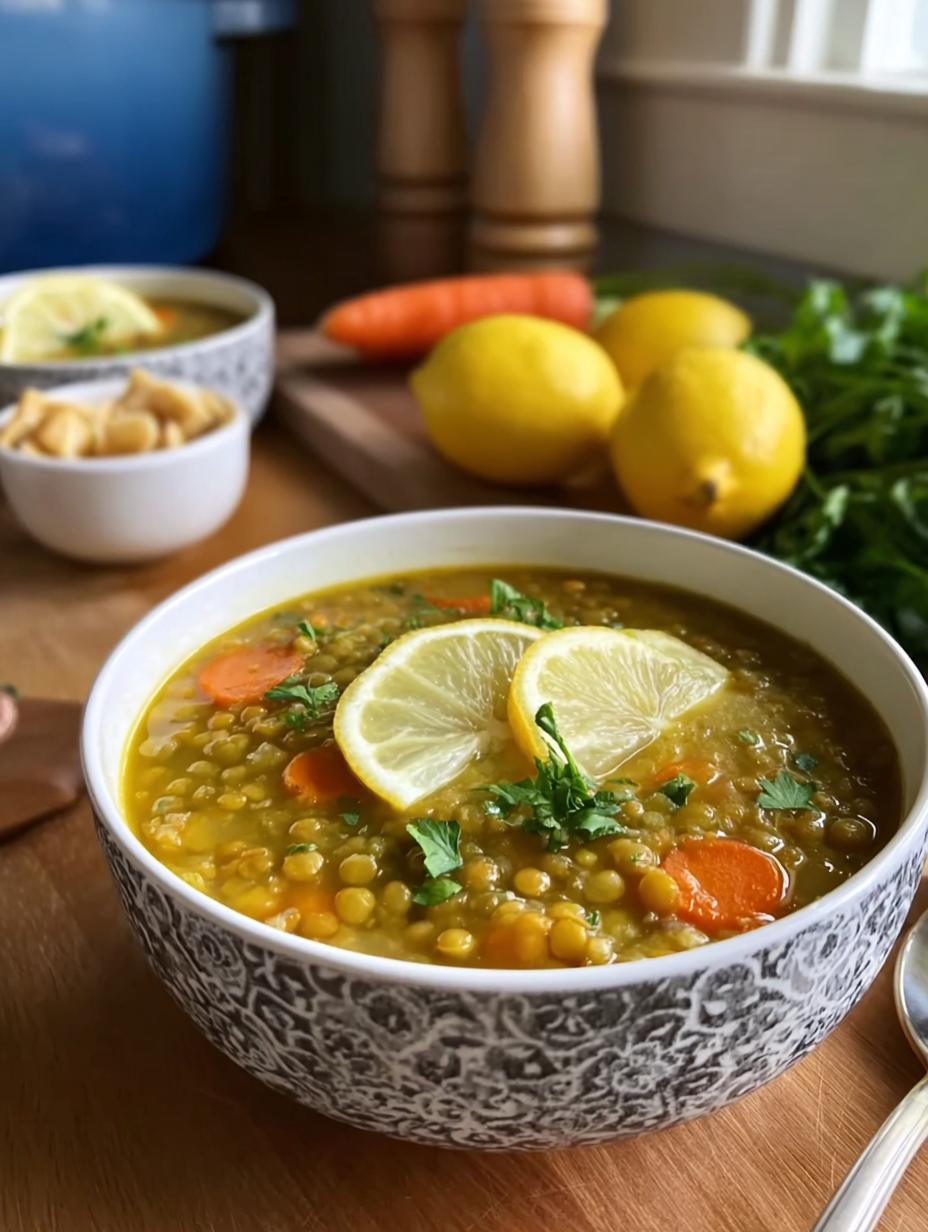 Harissa-Spiced Lentil Soup with Lemon