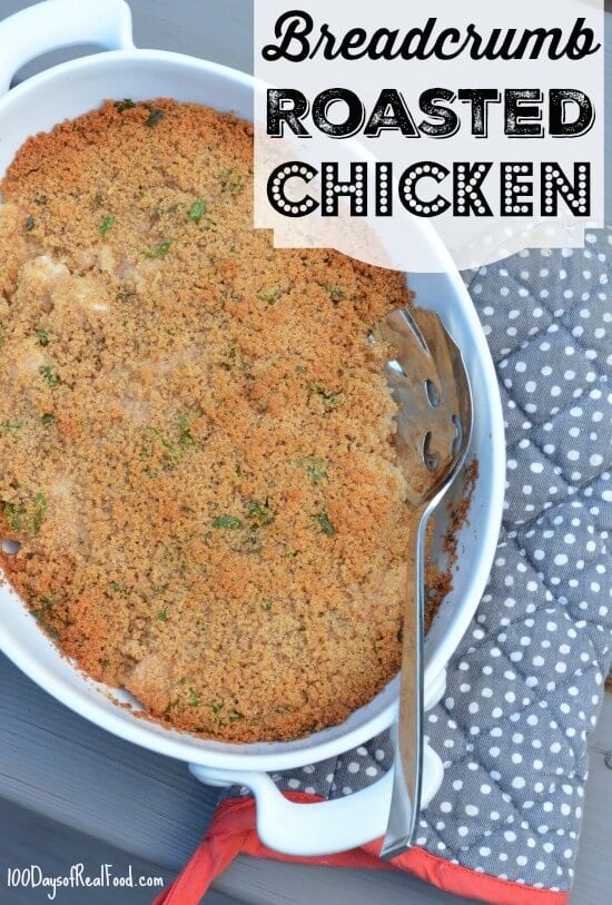 Herb-Crusted Chicken with Scaled Breadcrumb Topping