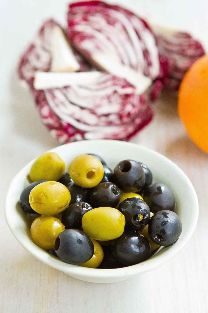 Orange-Zested Radicchio and Olive Toast