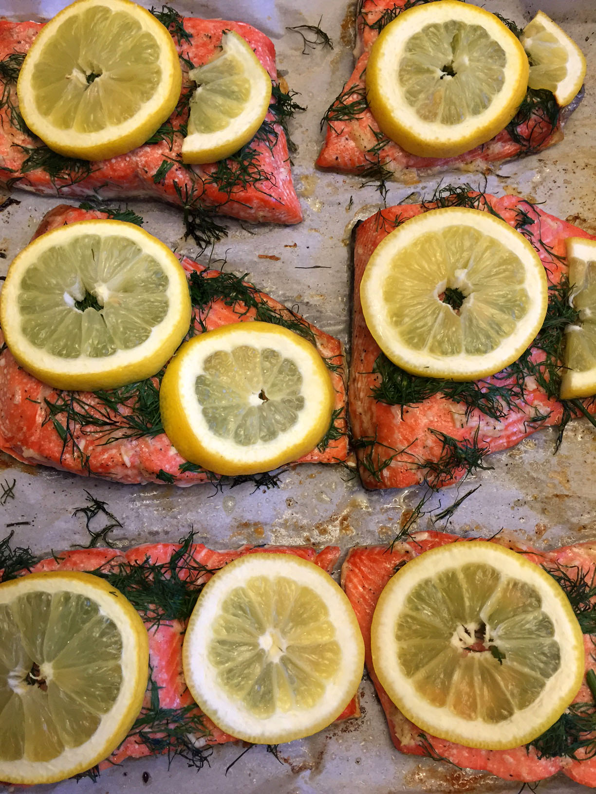 Slow-Baked Salmon with Dill-Lemon Glaze