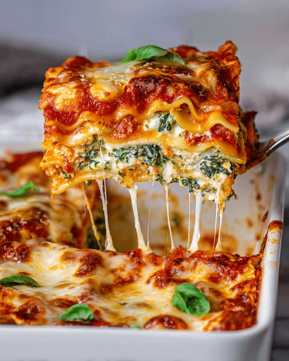 Baked Hidden Ricotta and Spinach Lasagna