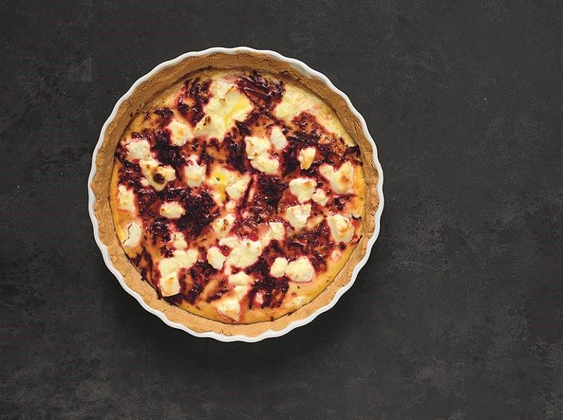 Baked Beetroot Tart with Goat Cheese