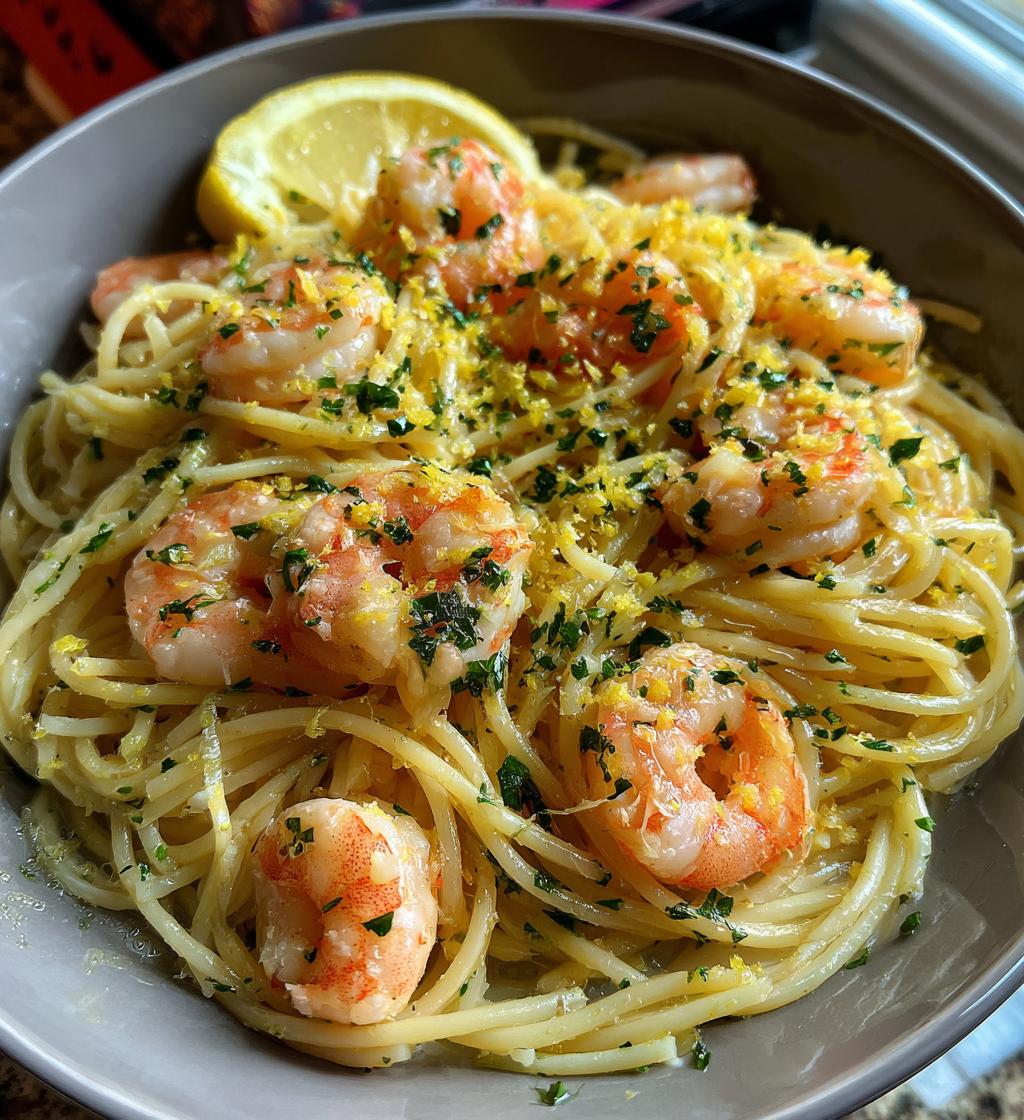 One-Pan Lemon Dill Pasta with Shrimp