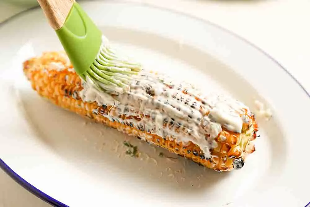 Grilled Mexican Street Corn with Chili Lime Crema