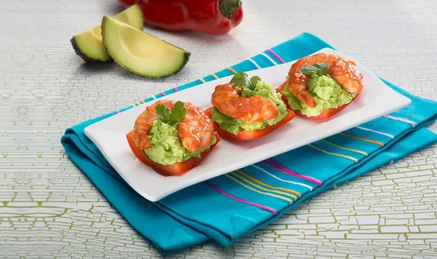 Shrimp and Avocado Stuffed Bell Peppers