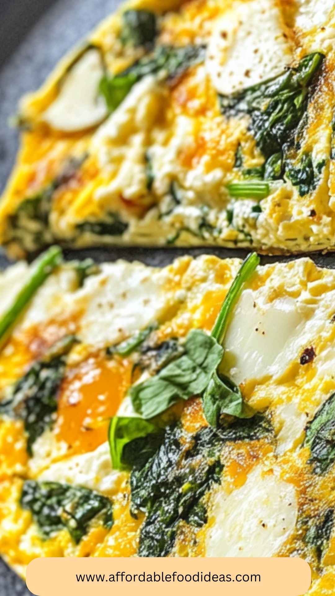 Savory Egg and Cheese Baked Frittata with Spinach