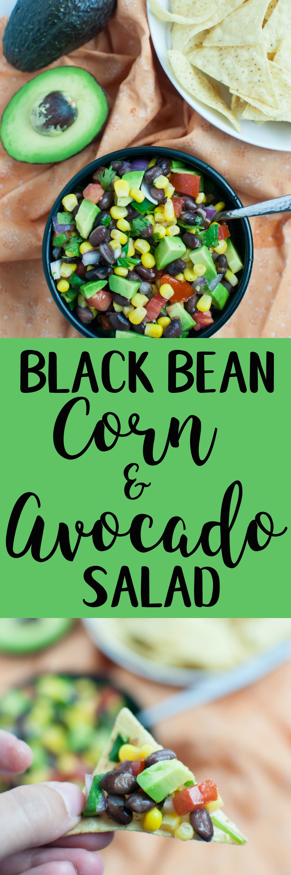Cilantro-Lime Black Bean and Corn Salad with Avocado