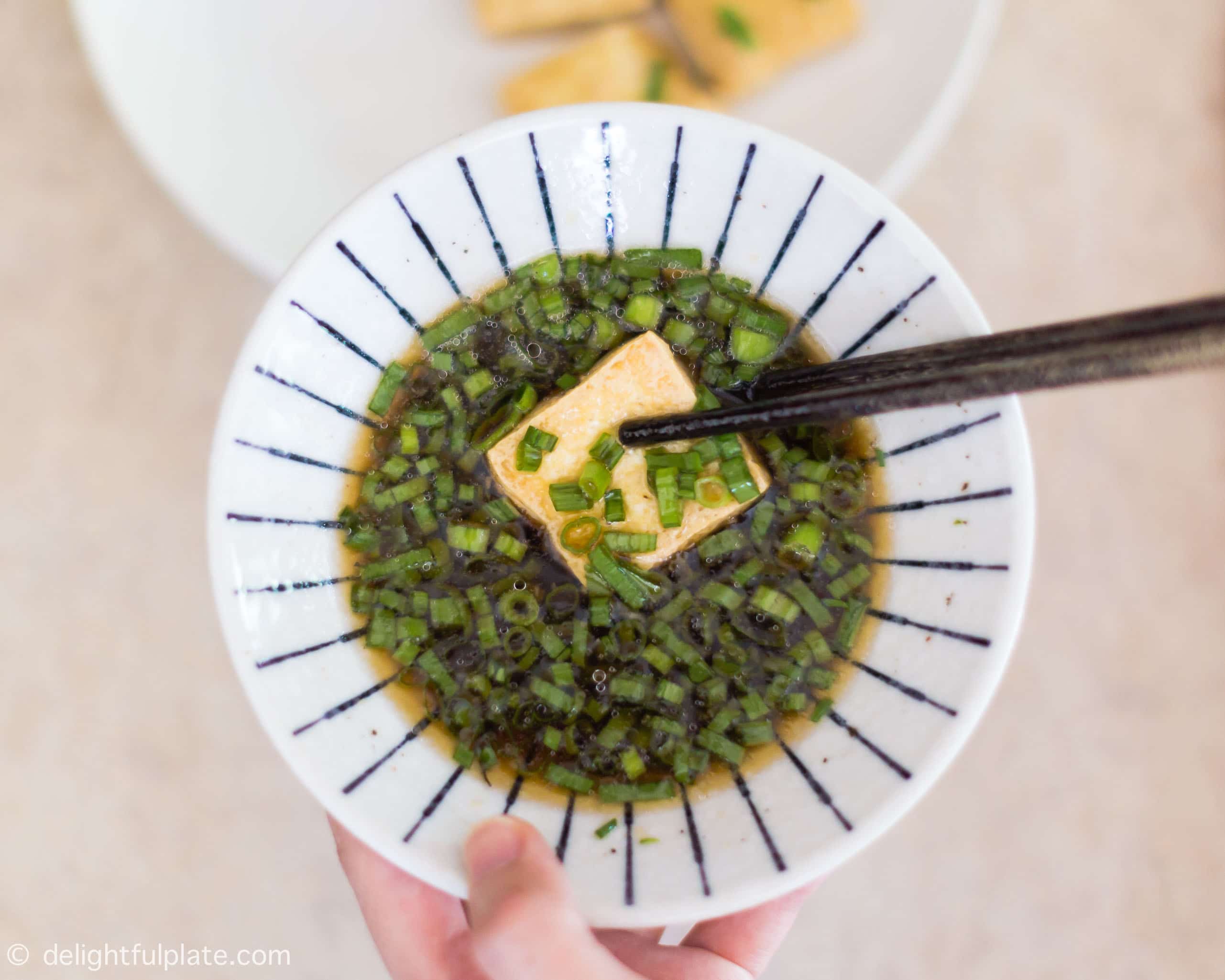 Sesame-Glazed Tofu with Scallions