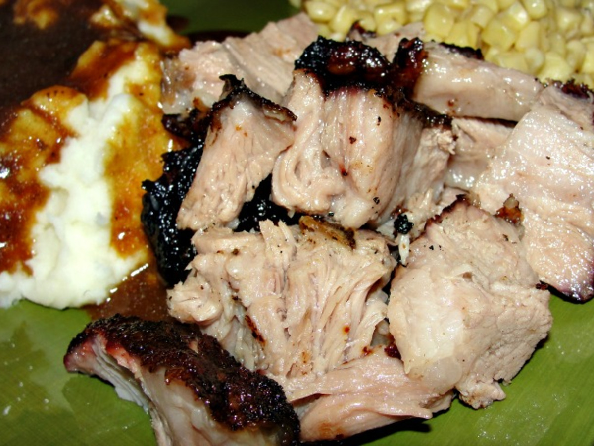 Slow-Smoked Pork Shoulder with Peach Glaze