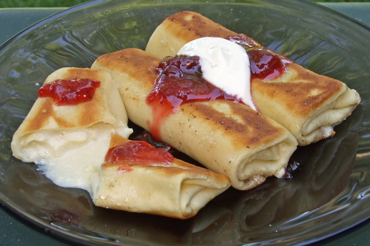 Herb-Infused Mini Cheese Blintzes