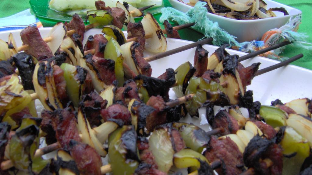 Perfectly Charred Beef Skewers