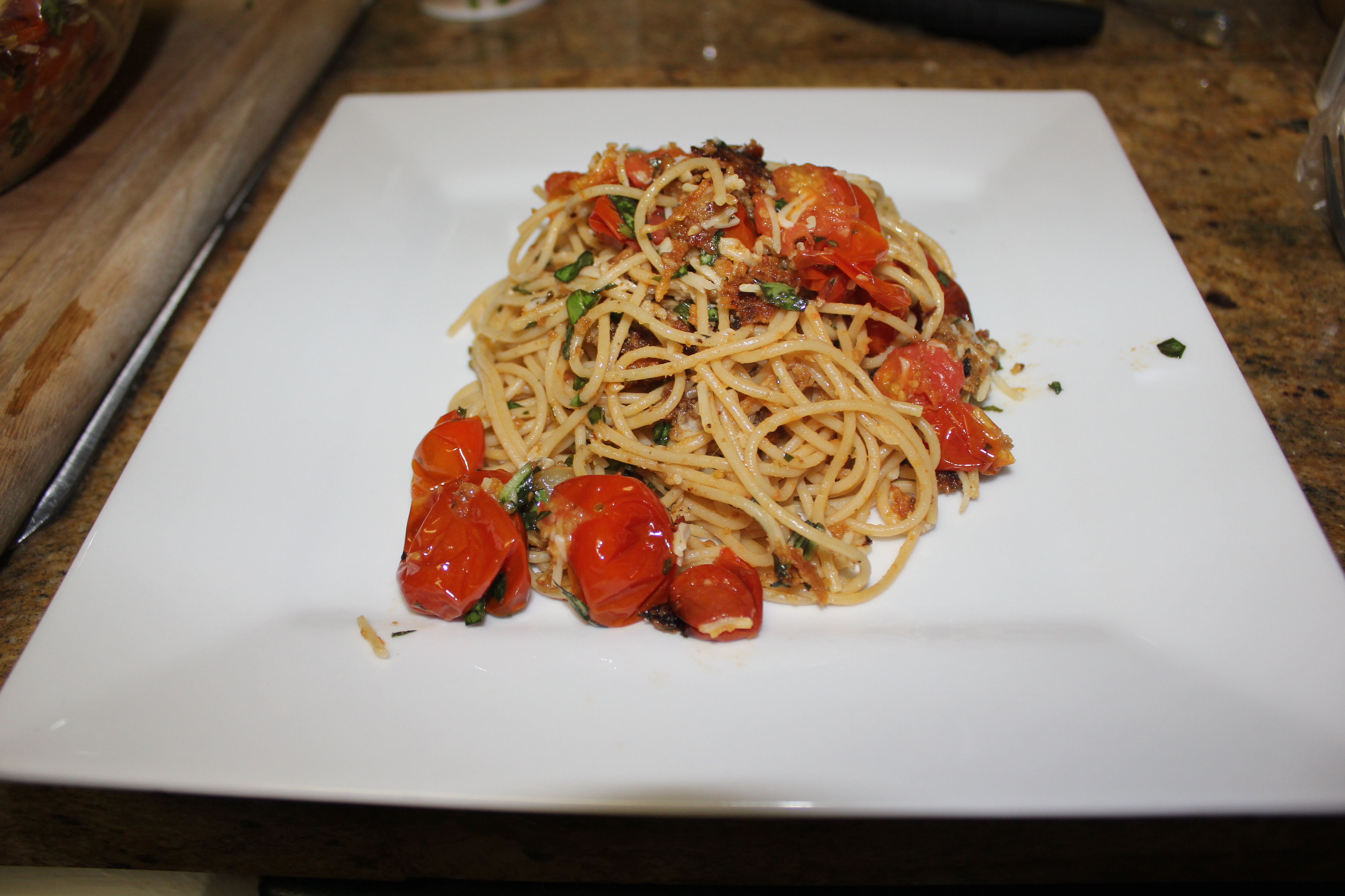 One-Pot Tomato and Basil Pasta with Roasted Cherry Tomatoes