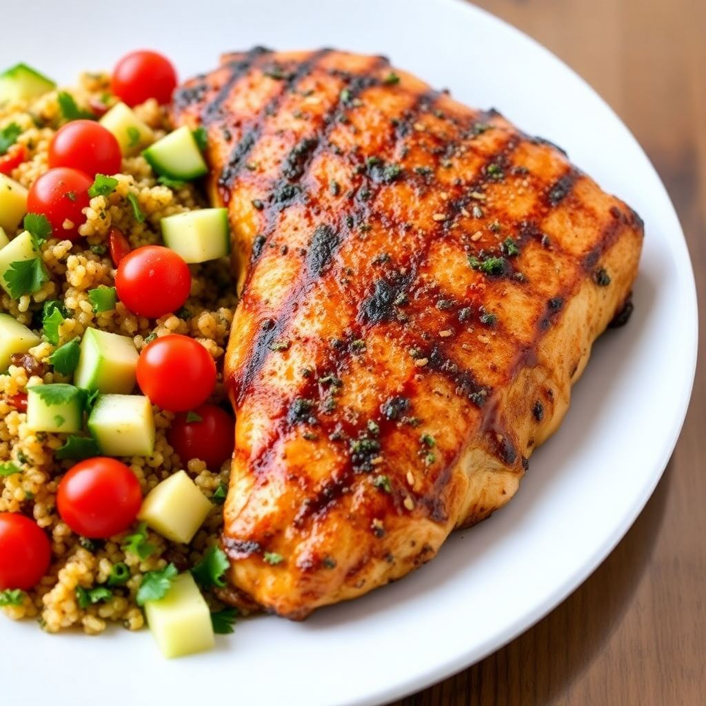 Citrus-Glazed Grilled Chicken with Herb Quinoa