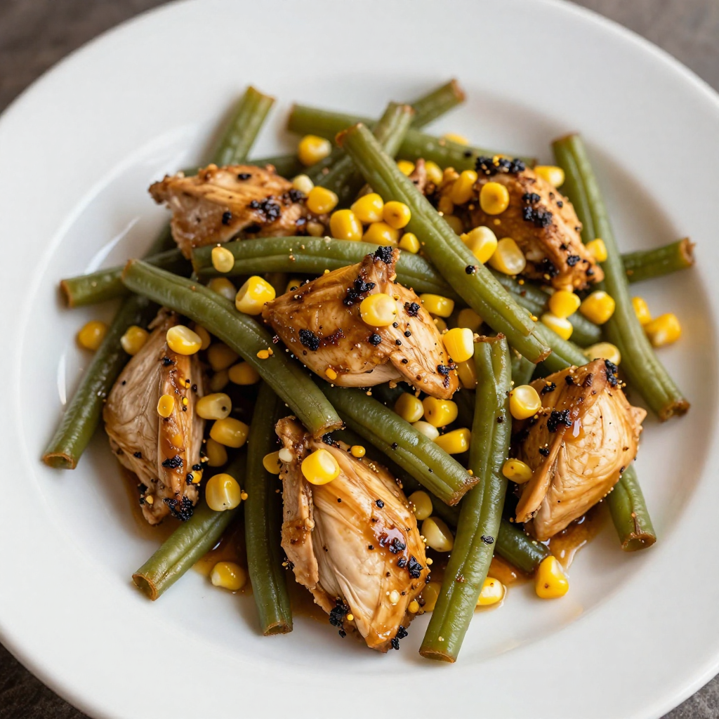 Cajun-Style Chicken with Corn and Green Beans