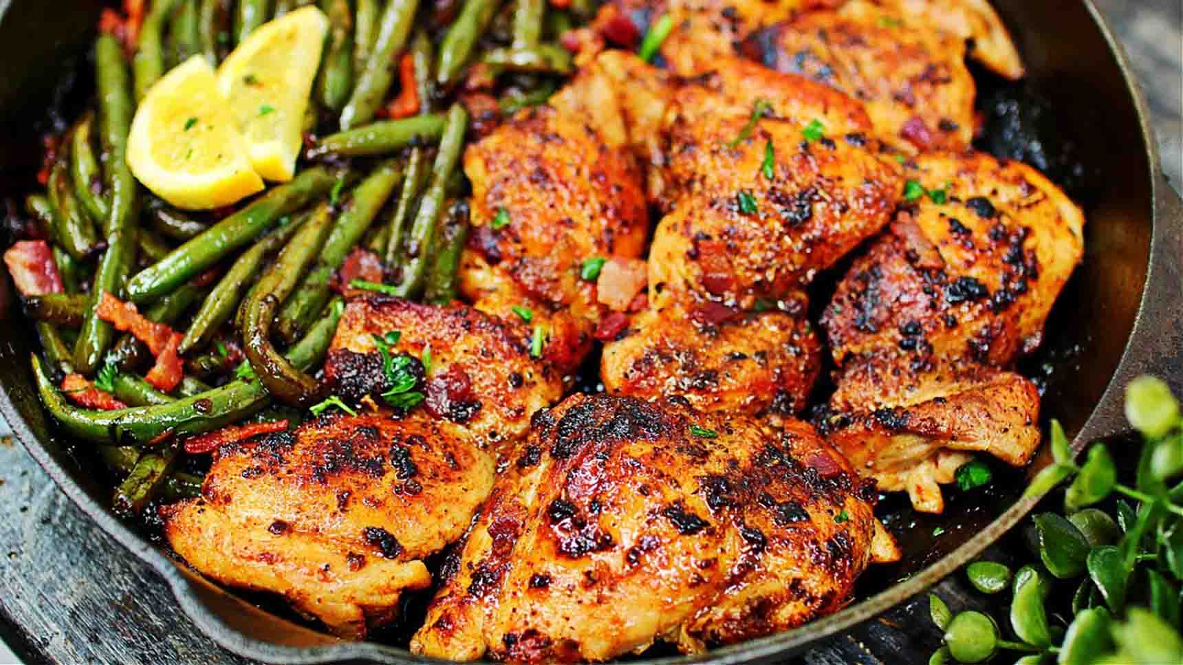 One-Pan Lemon Garlic Chicken with Green Beans