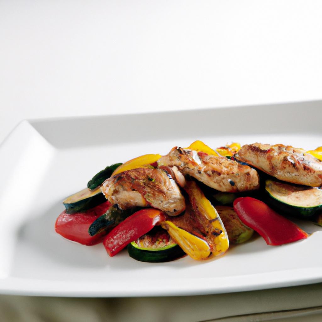 Lemon-Dill Grilled Chicken with Roasted Vegetables