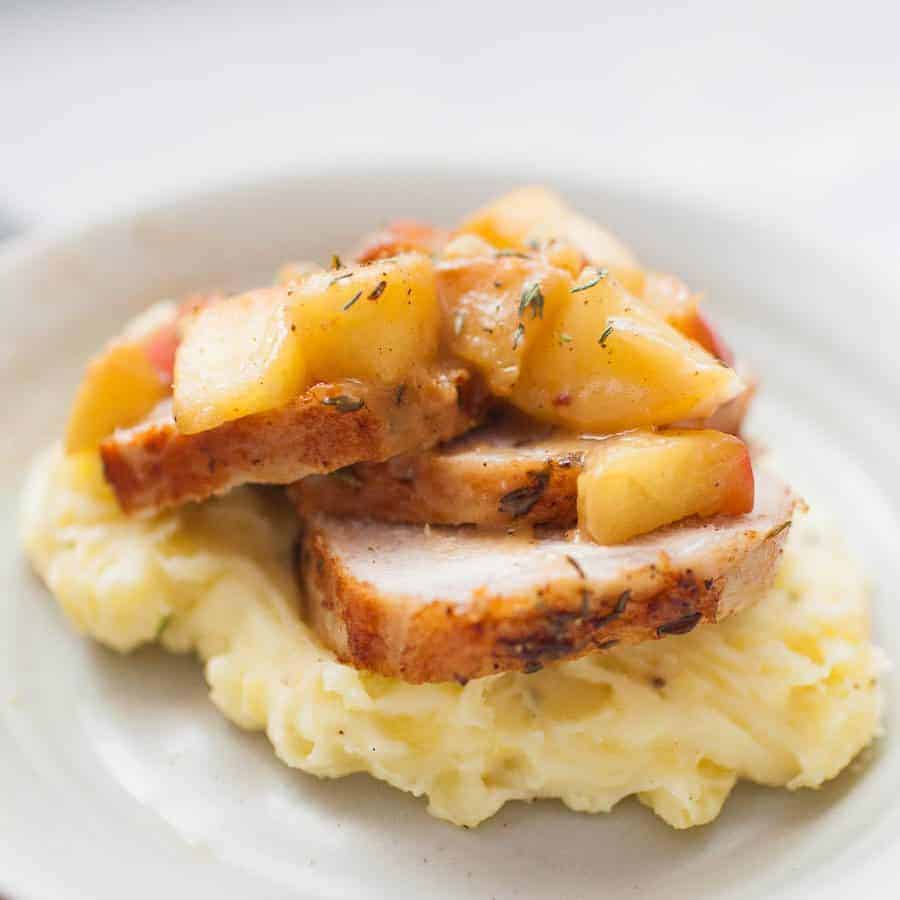 Pan-Seared Pork Tenderloin with Apple and Thyme