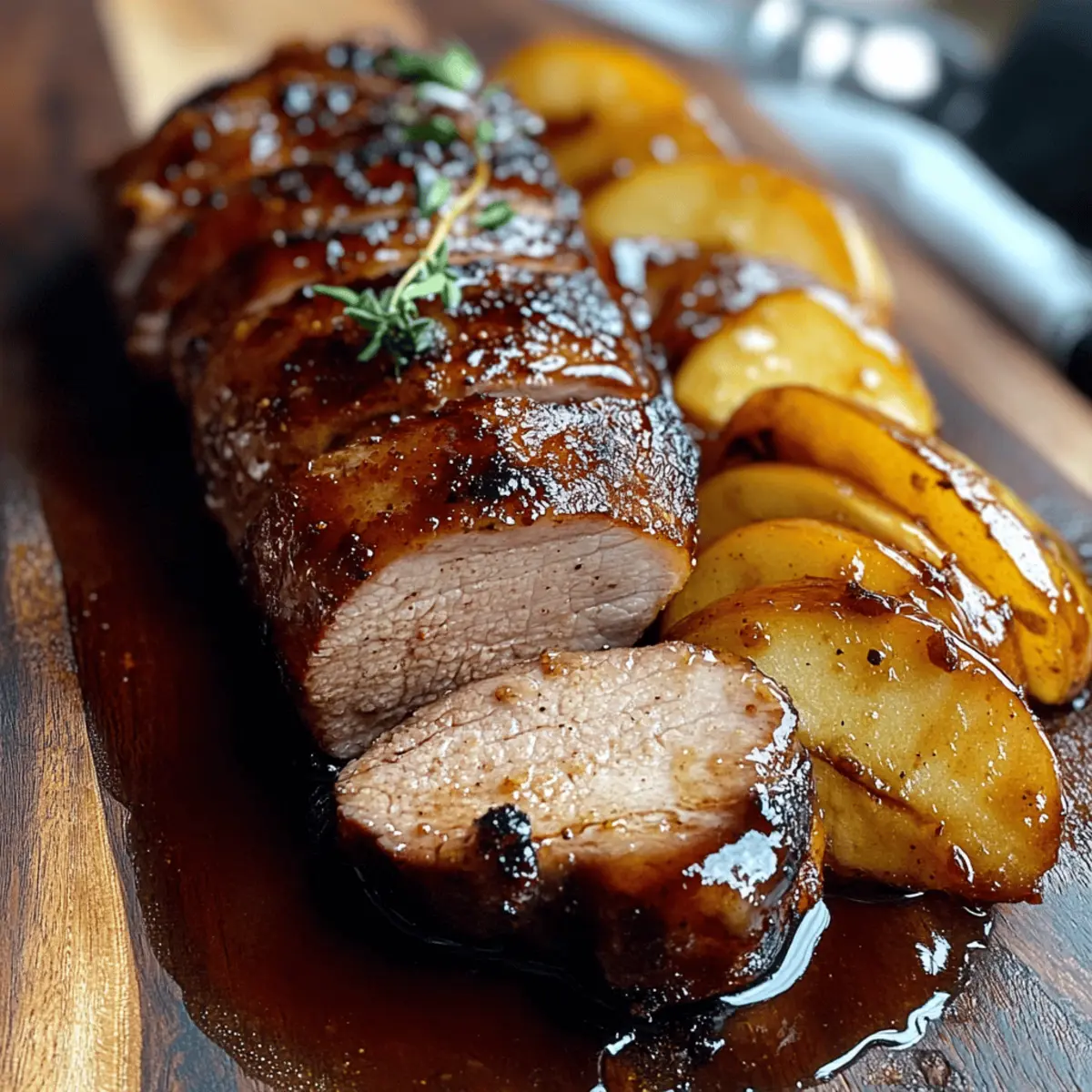 Slow-Cooked Maple-Glazed Pork Shoulder with Apples