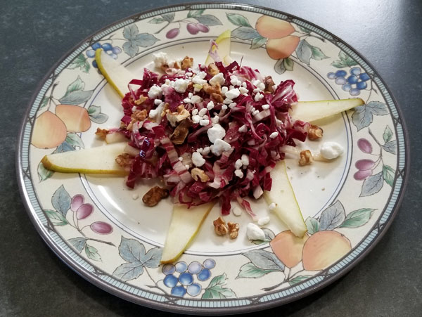 Honey-Dijon Radicchio Salad with Pear