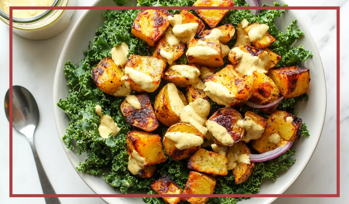 Lemon-Tahini Grain Bowl with Roasted Sweet Potatoes and Kale