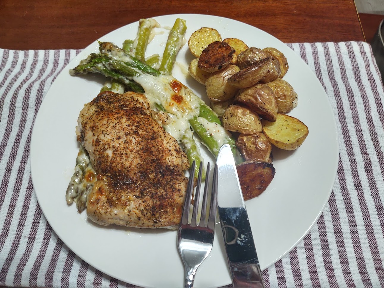 Sage-Glazed Chicken Thighs with Roasted Asparagus