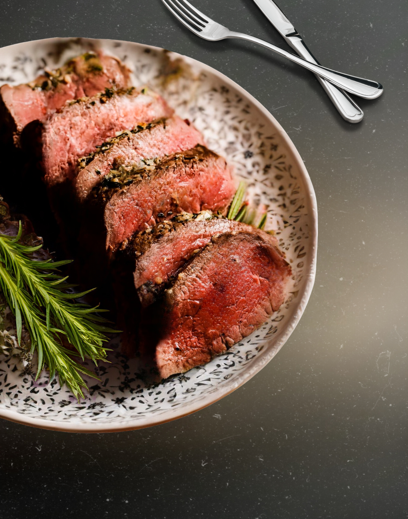 Pan-Seared Beef Tenderloin with Garlic-Asparagus Butter