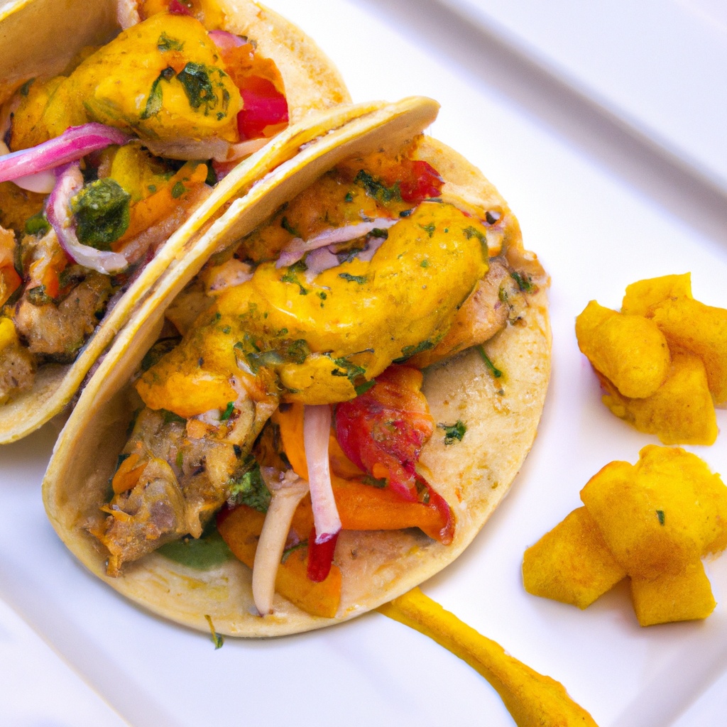 Masa-Crusted Chicken Tacos with Mango Salsa