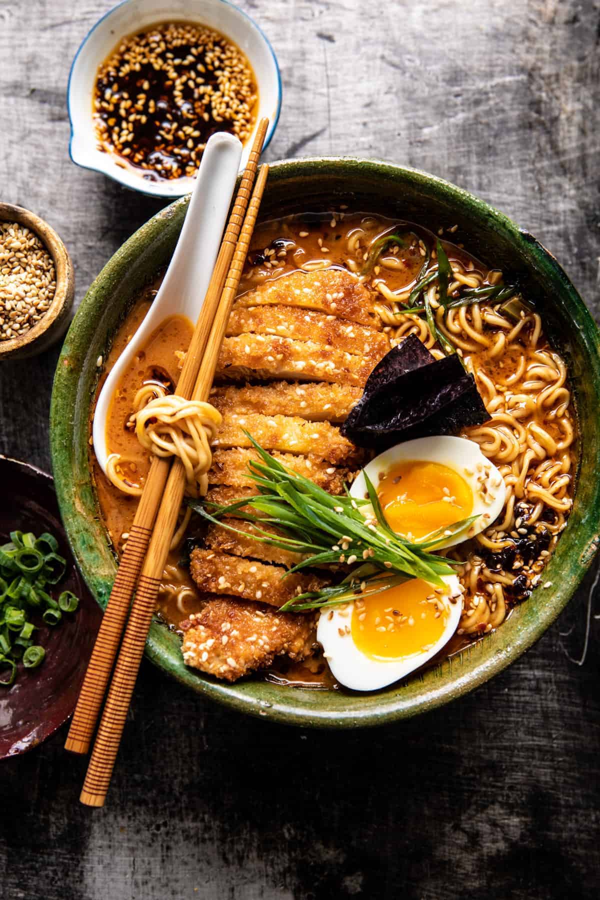 Asian Ramen with Spicy Miso and Kimchi