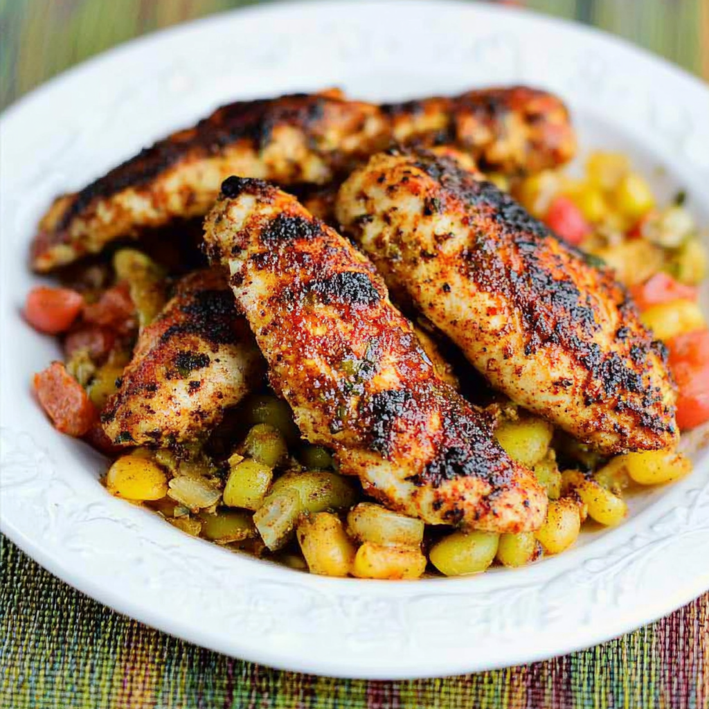 Cajun-Style Blackened Chicken with Green Onion Salsa