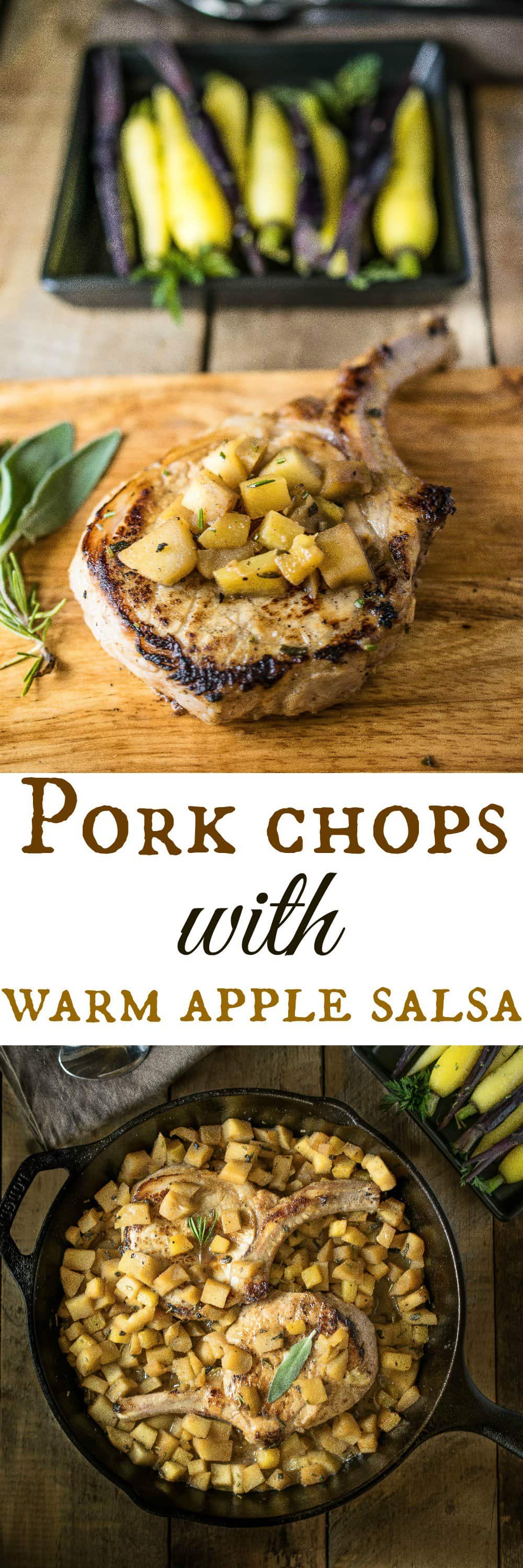 Pan-Roasted Pork Chops with Apple Salsa