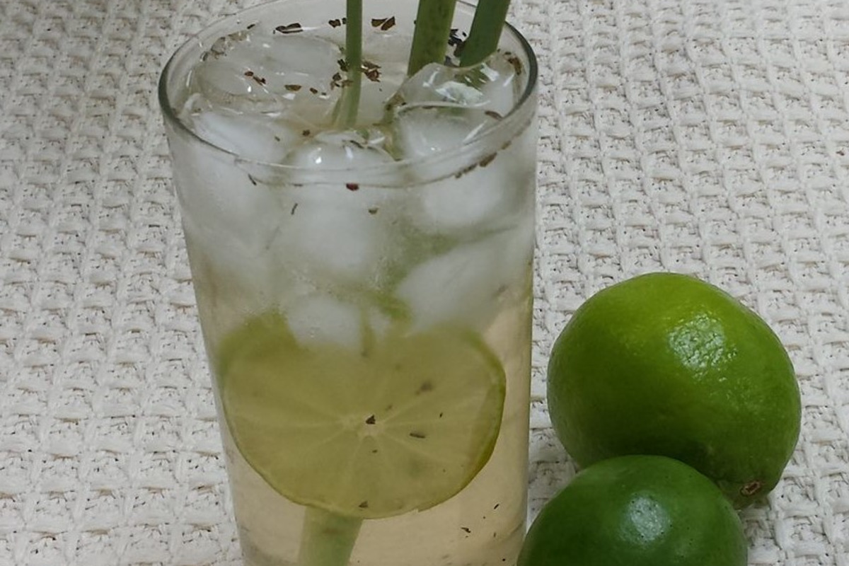 Mint Basil Lime Mojito with Herb Infusion
