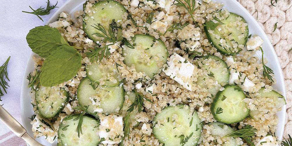Quinoa and Cucumber Salad with Dill Dressing