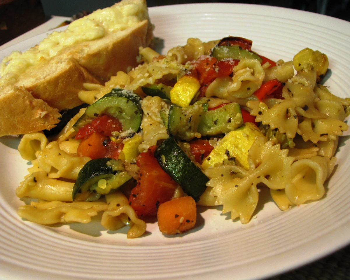 Lemon-Roasted Vegetable Pasta with Saffron