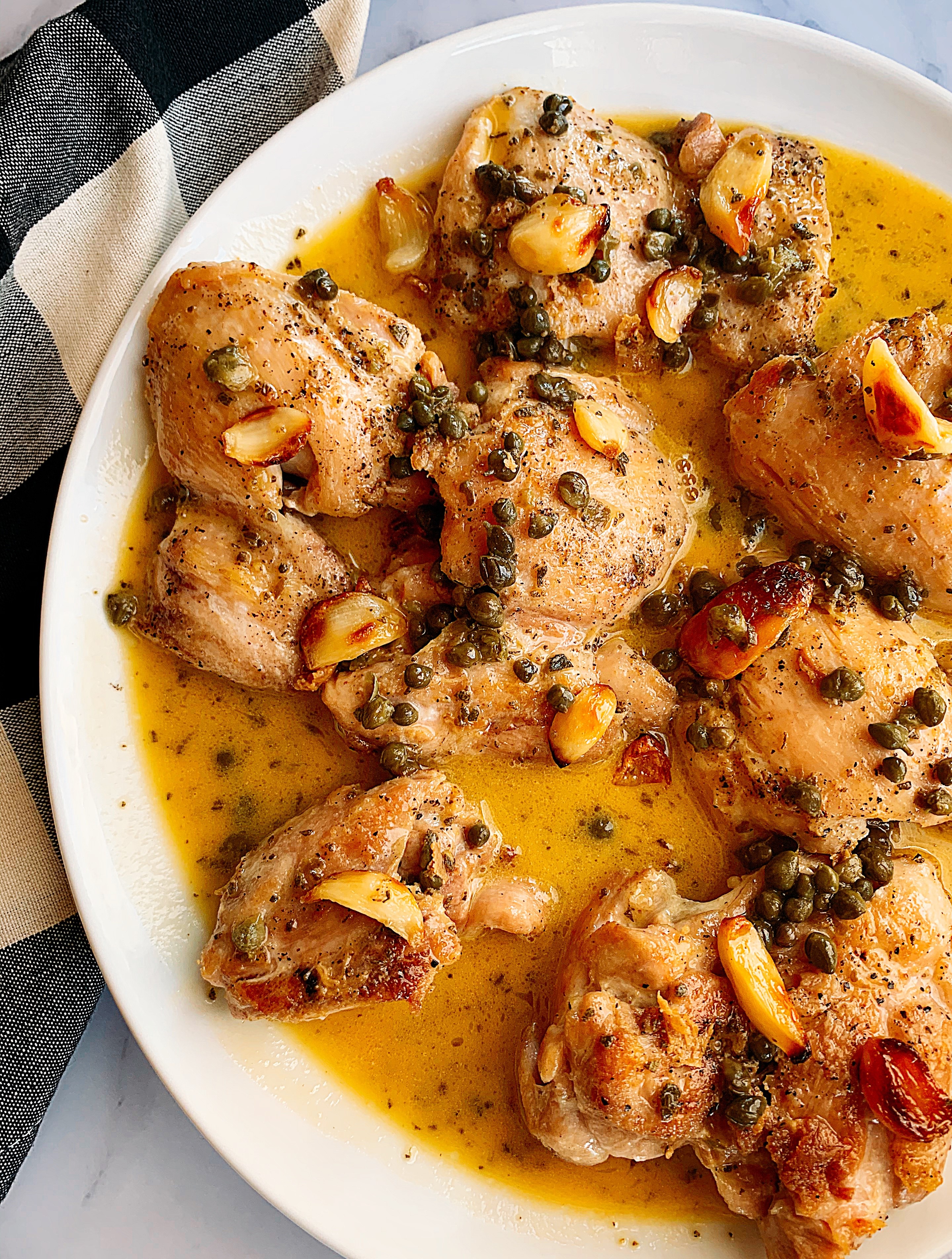 Garlic-Herb Roasted Chicken Thighs with Lemon