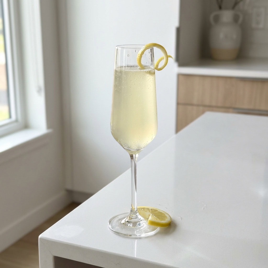 Lemon Peel Aperol Prosecco Fizz