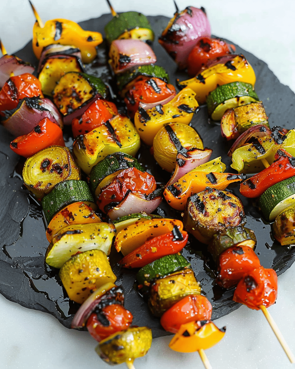 Balsamic-Glazed Grilled Vegetable Skewers